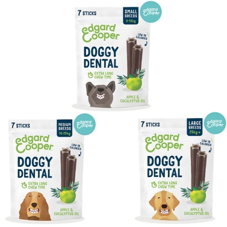 EDGARD & COOPER - DOGGY DENTAL  MELA & EUCALIPTO DOG ADULT  SMALL Cani
