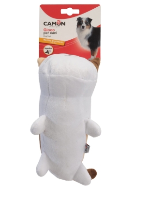 CAMON GIOCO PER CANI IN POLIESTERE GATTO IN PELUCHE CON SQUEAKER Cani
