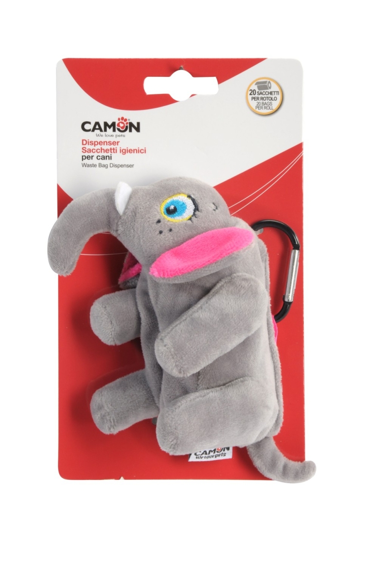 CAMON DISPENSER DI SACCHETTI IGIENICI IN POLIESTERE ANIMALETTI ASSORTITI 