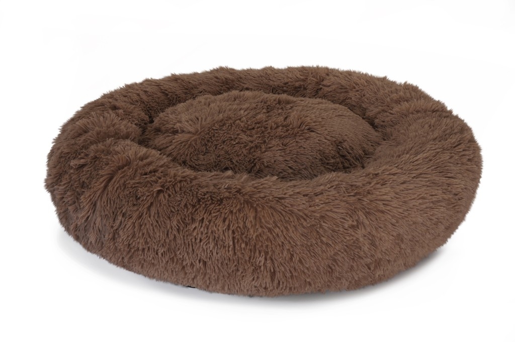CAMON CUCCIA  A CIAMBELLA SFODERABILE CON PELLICCIA SINTETICA NOCCIOLA 