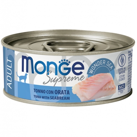 MONGE SUPREME ADULT CAT TONNO CON ORATA Gatti