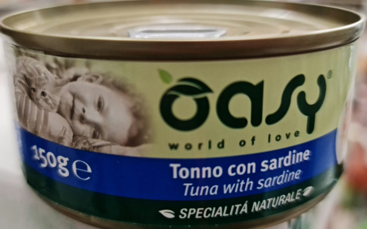 OASY SPECIALITA' NATURALE TONNO CON SARDINE Gatti