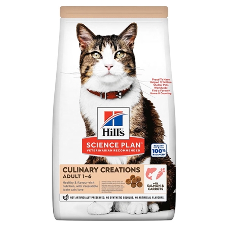 HILL'S PET NUTRITION SCIENCE PLAN CAT CULINARY CREATIONS SALMONE E CAROTE Gatti