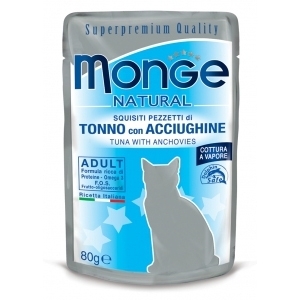 MONGE NATURAL SUPERPREMIUM TONNO CON ACCIUGHINE Gatti