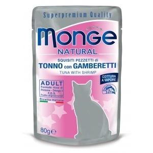 MONGE NATURAL SUPERPREMIUM TONNO CON GAMBERETTI Gatti