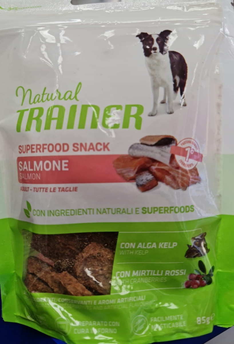 NATURAL TRAINER SUPERFOOD SNACK SALMONE 