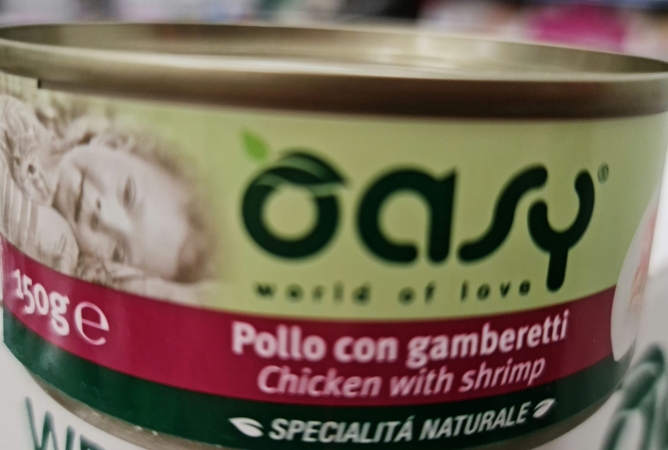 OASY WET CAT SPECIALITA' NATURALI POLLO CON GAMBERETTI Gatti