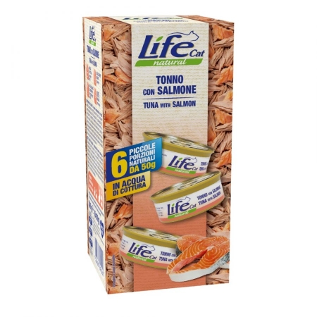 LIFECAT TONNO E SALMONE MULTIBOX Gatti