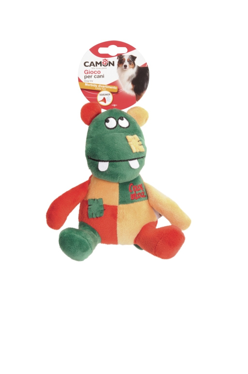 CAMON GIOCO CANE DINOSAURO IN PELUCHE CON SQUEAKER 