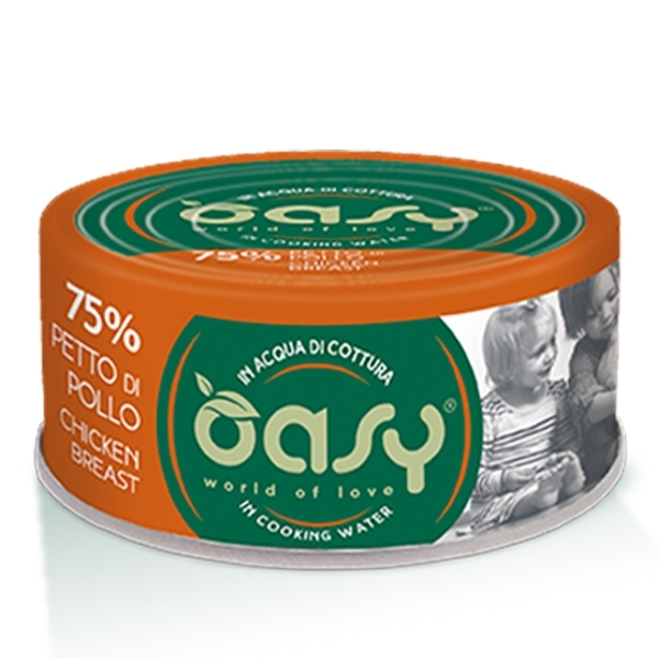 OASY WET CAT MORE LOVE PETTO DI POLLO IN ACQUA DI COTTURA 