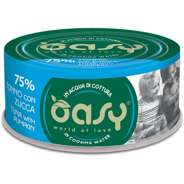 OASY WET CAT MORE LOVE TONNO CON ZUCCA IN ACQUA DI COTTURA 