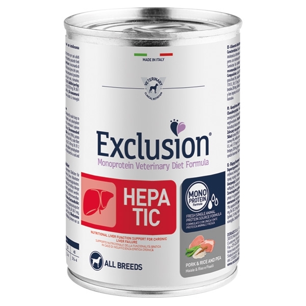 EXCLUSION HEPATIC ADULT MONOPROTEICO PORK&RICE AND PEA ALL BREEDS 