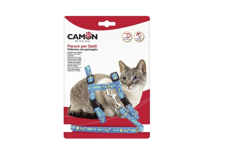 CAMON PARURE GATTI PETTORINA CON GUINZAGLIO 