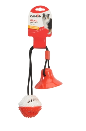 CAMON GIOCO PER CANI PALLA IN TPR CON VENTOSA Cani