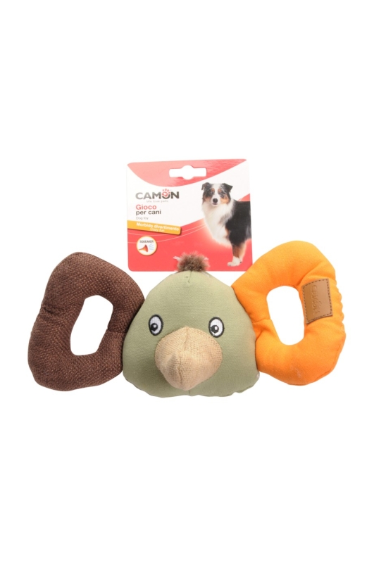 CAMON GIOCO PER CANI ELEFANTE IN CANVAS CON SQUEAKER 