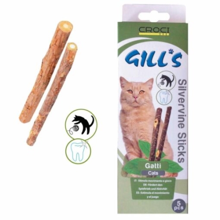 CROCI GILL'S SILVER VINE CAT STICKS Gatti