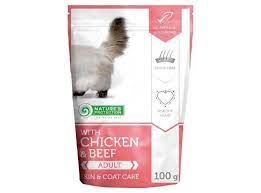 NATURE'S PROTECTION POUCH LONG HAIR CAT WITH CHICKEN & BEEF Gatti