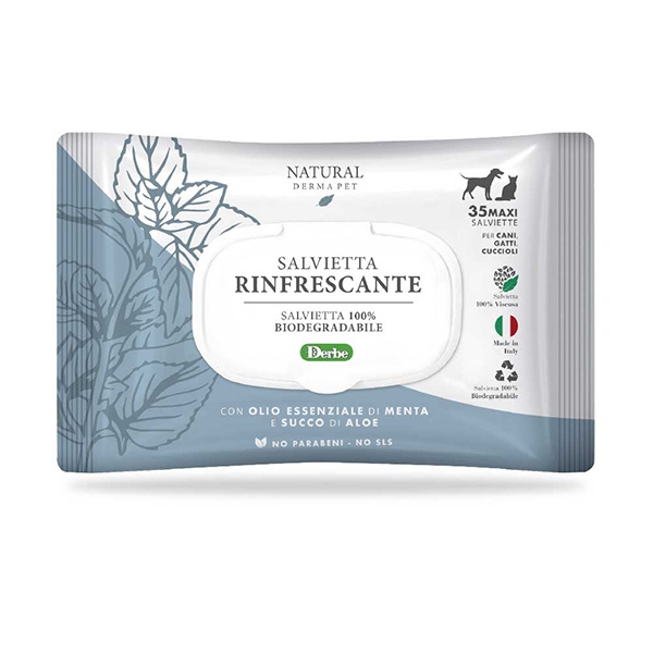 DERBE SALVIETTE RINFRESCANTI FUNZIONALI CON MENTA E ALOE 