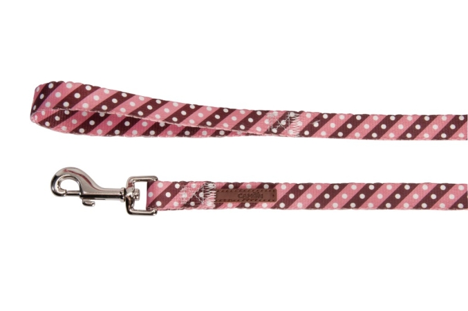 CAMON GUINZAGLIO TWILL DOT PINK Cani