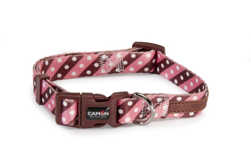 CAMON COLLARE REGOLABILE TWILL DOT PINK 