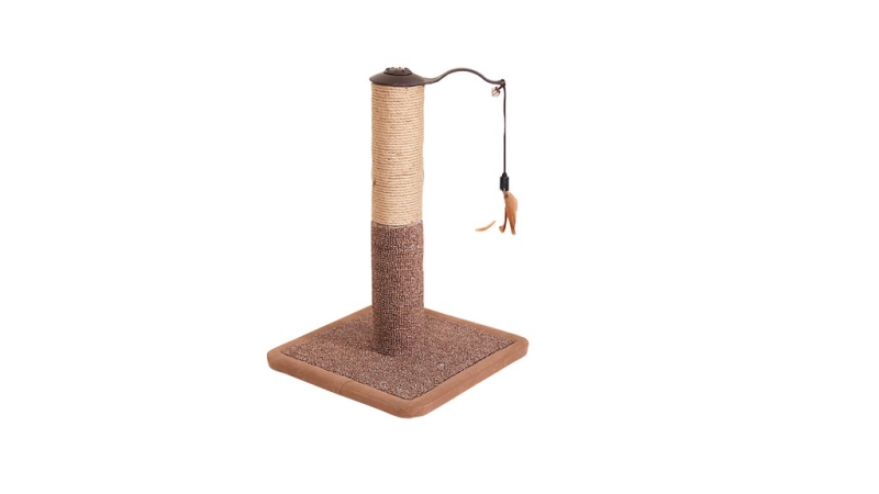 TIRAGRAFFI A COLONNA IN MOQUETTE E JUTA CON BASE QUADRATA E GIOCO 