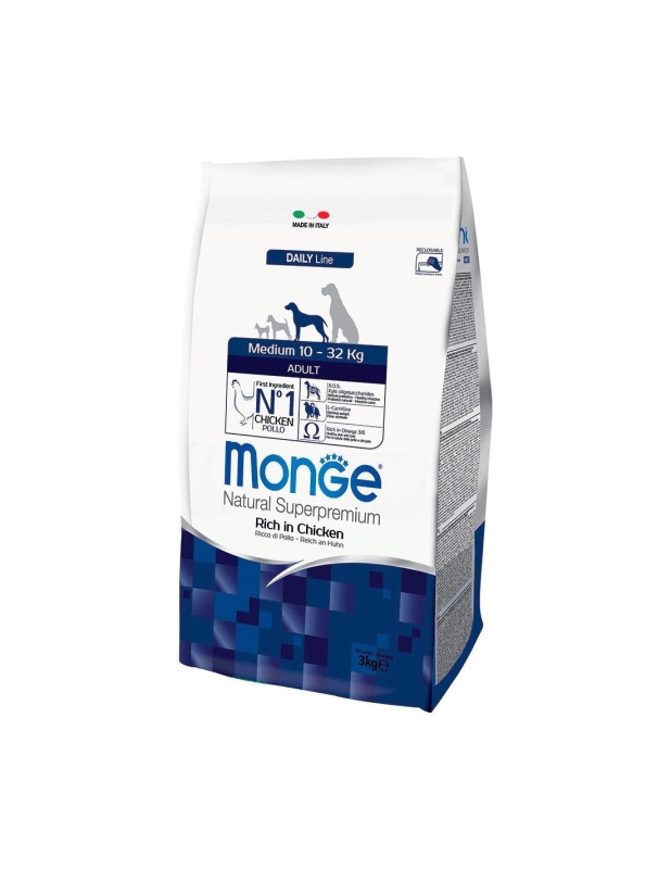 MONGE  NATURAL SUPERPREMIUM MEDIUM ADULT POLLO 
