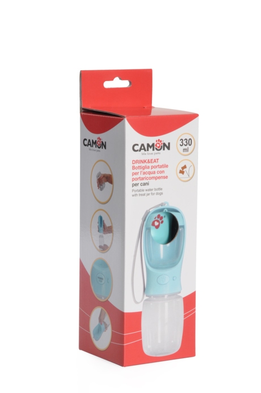 CAMON DRINK&EAT BOTTIGLIA PORTATILE PER L'ACQUA CON PORTARICOMPENSA PER CANI 