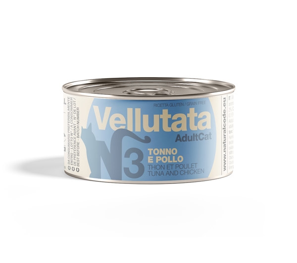 V03 NATURAL CODE VELLUTATA ADULT CAT TONNO E POLLO 