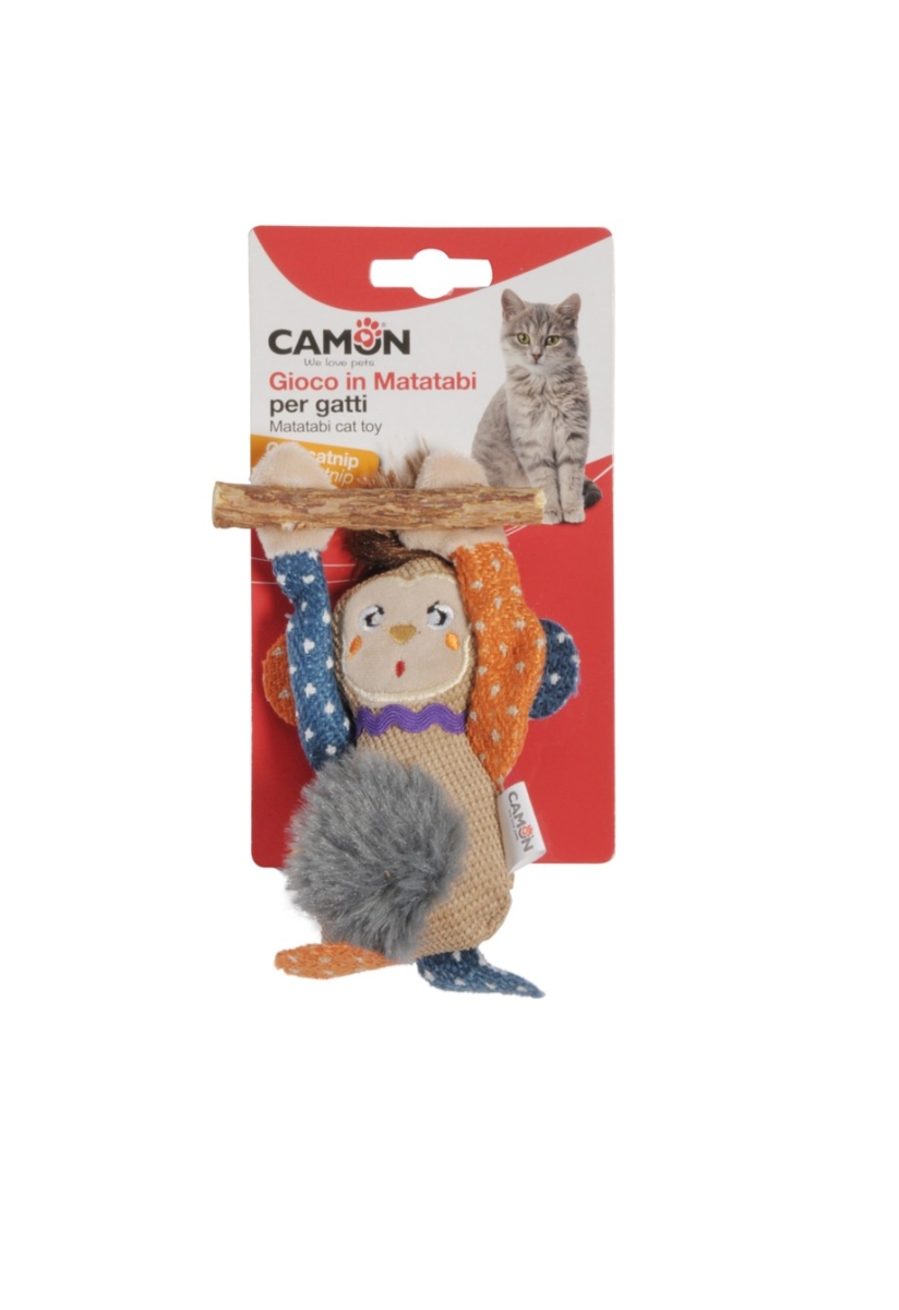 CAMON GIOCO IN POLIESTERE E MATATABI CON CATNIP SCIMMIA 