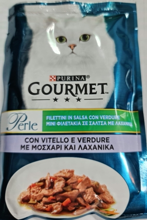 NESTLE' PURINA GOURMET PERLE FILETTINI IN SALSA CON VITELLO E VERDURE Gatti