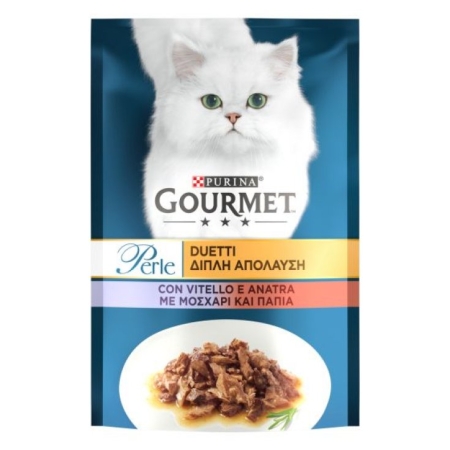 NESTLE' PURINA GOURMET PERLE DUETTI CON VITELLO E ANATRA Gatti