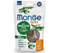MONGE GIFT CAT FILLED AND CRUNCHY CON MERLUZZO E ALOE SKIN SUPPORT 