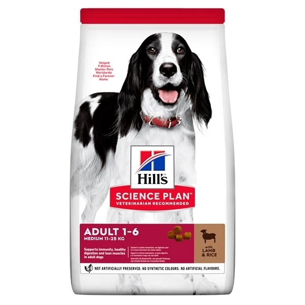 HILL'S PET NUTRITION SCIENCE PLAN ADULT MEDIUM CON AGNELLO E RISO 