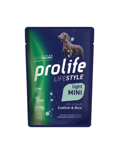 PROLIFE DOGW LIFESTYLE LIGHT MINI MERLUZZO E RICE 
