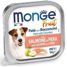 MONGE FRUIT PATE' CON  BOCCONCINI CON SALMONE E PERA Cani
