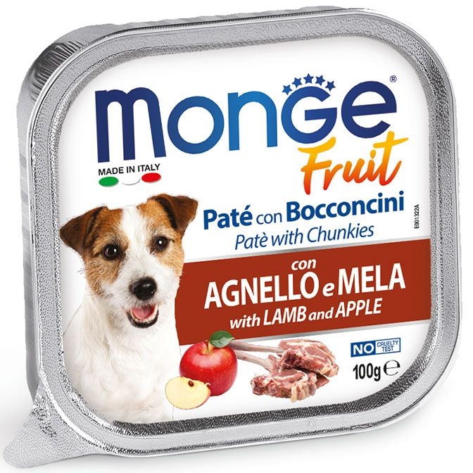 MONGE FRUIT PATE' CON  BOCCONCINI CON AGNELLO E MELA 