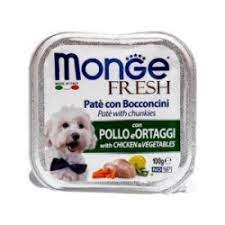 MONGE FRESH PATE' CON BOCCONCINI CON POLLO E ORTAGGI Cani