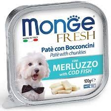 MONGE FRESH PATE' CON BOCCONCINI CON MERLUZZO Cani