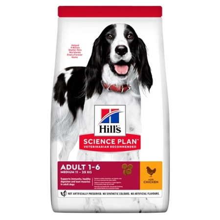 HILL'S PET NUTRITION SCIENCE PLAN ADULT MEDIUM CON POLLO Cani