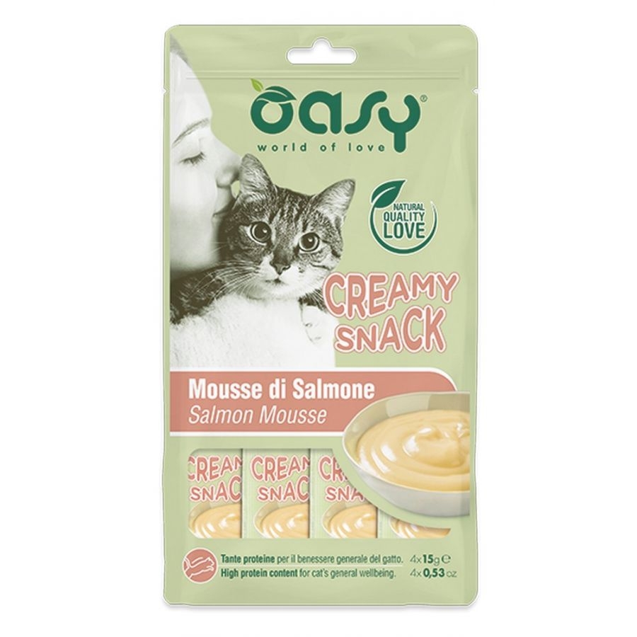 OASY SNACK CAT CREAMY SNACK MOUSSE DI SALMONE 