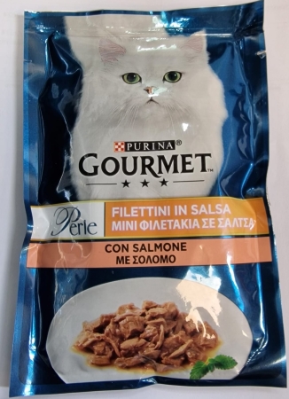 NESTLE' PURINA GOURMET PERLE FILETTINI IN SALSA CON SALMONE Gatti