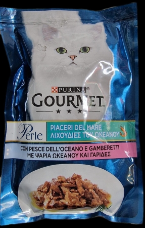 NESTLE' PURINA GOURMET PERLE PIACERI DEL MARE CON PESCE DELL'OCEANO E GAMBERETTI Gatti