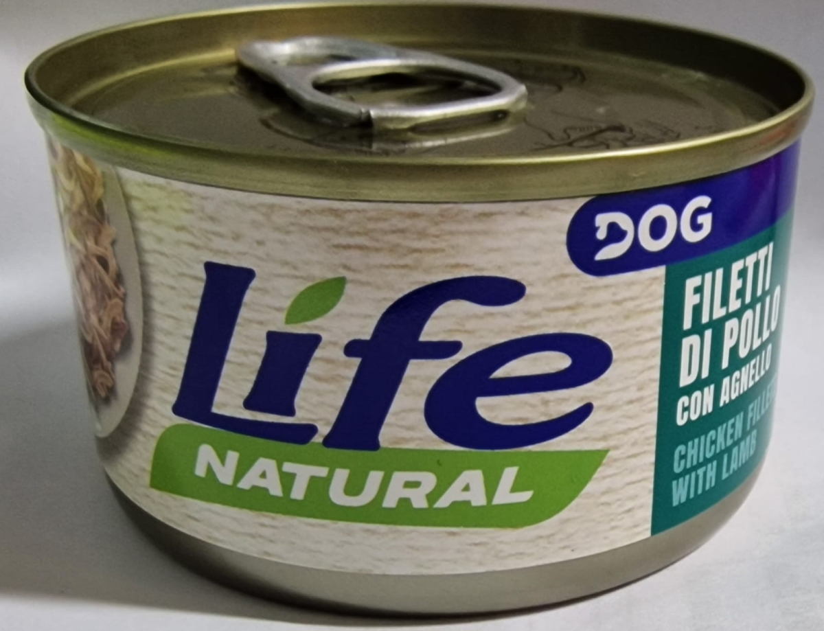 LIFE NATURAL DOG FILETTI DI POLLO CON AGNELLO IN SALSA NATURALE 