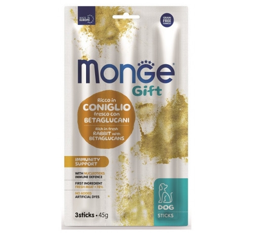 MONGE DOG GIFT RICCO IN CONIGLIO FRESCO CON BETAGLUCANI IMMUNITY SUPPORT