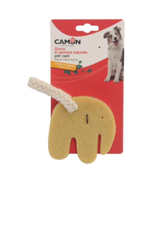 CAMON GIOCO CANE IN GOMMA NATURALE ELEFANTE 