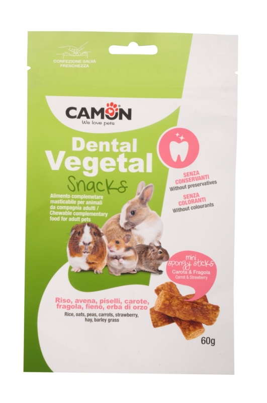 CAMON MINI SPONGY STICKS CON CAROTE E FRAGOLE 