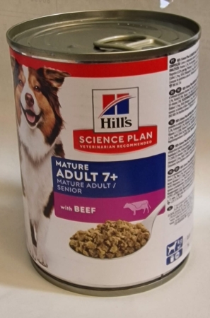 HILL'S PET NUTRITION SCIENCE PLAN MATURE ADULT 7+ CON MANZO BEEF Cani