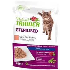 NATURAL TRAINER GATTO ADULT STERILISED SALMONE Gatti