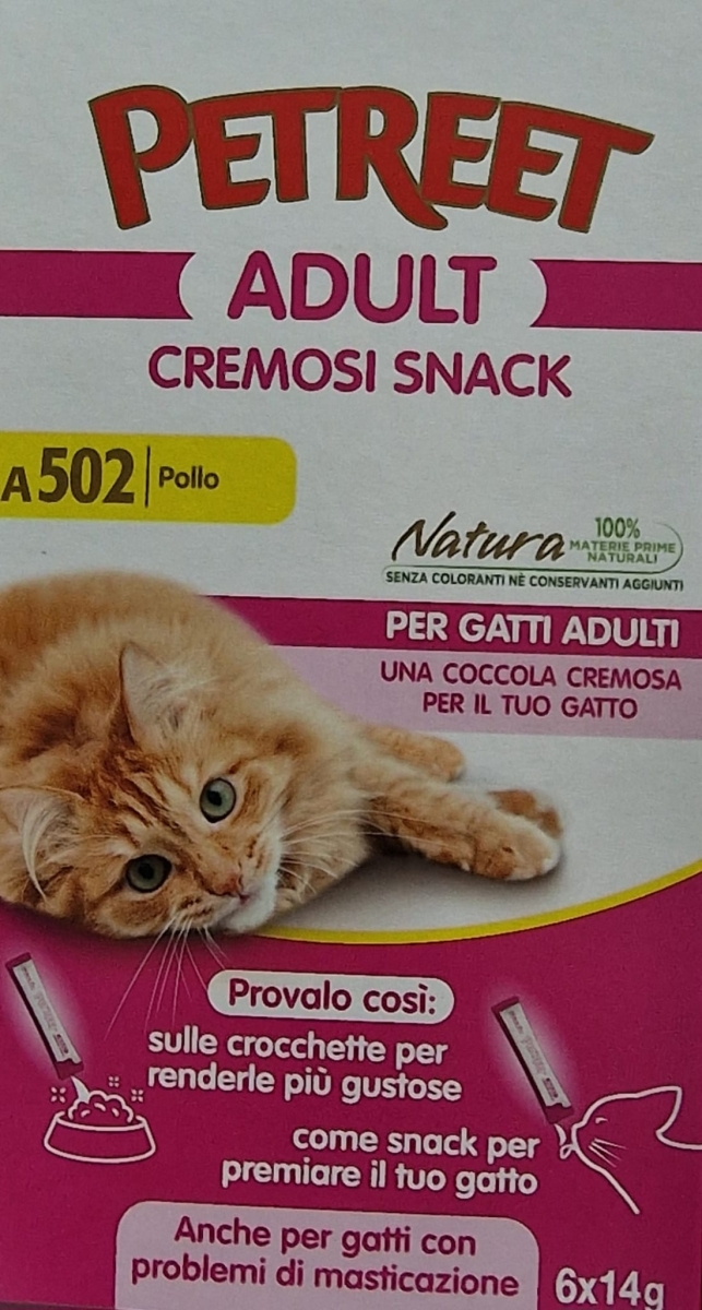 PETREET GATTI ADULT CREMOSI SNACK POLLO A 502 