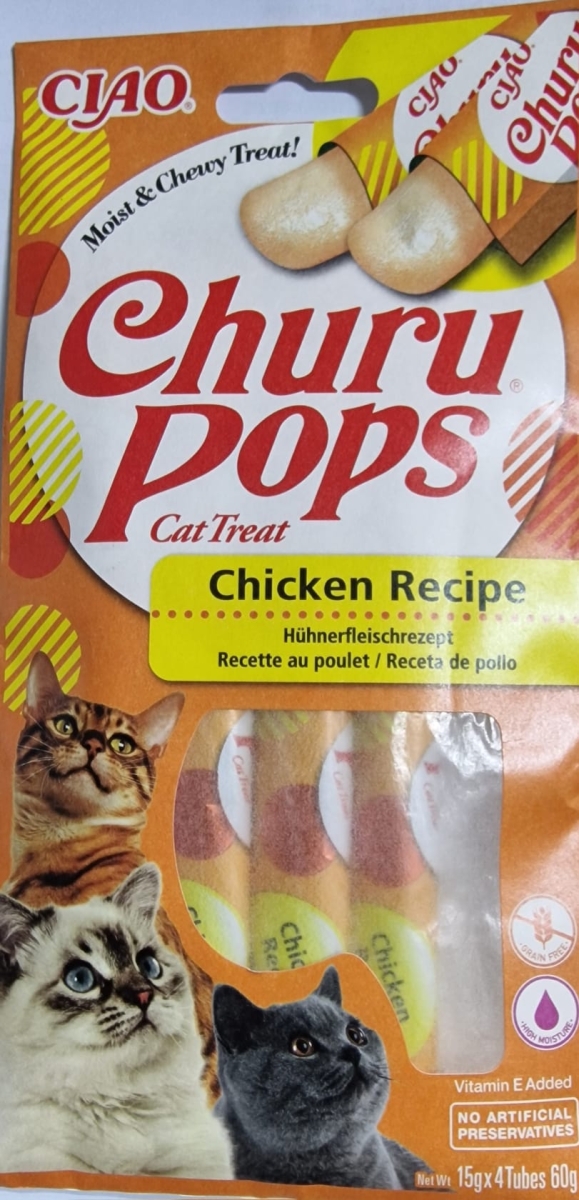 CIAO CHURU POPS SNACK GATTO IN GELATINA AL GUSTO DI POLLO 